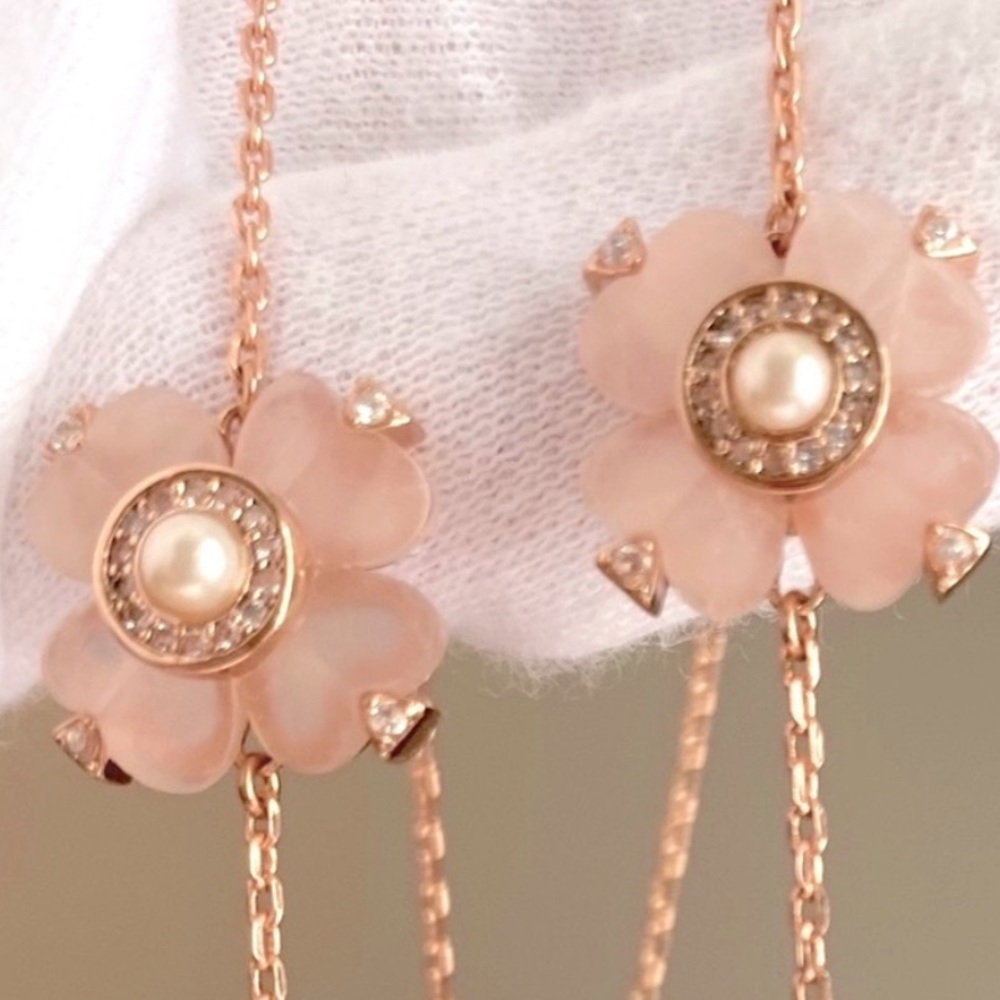 Kate spade flower scatter Rose Quartz Necklace NWT